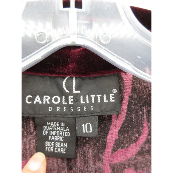 VINTAGE Carole Little Top 10 Velvet Tank Insert Blouse Abstract Boho - Picture 9 of 11